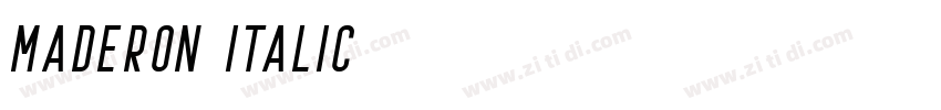 Maderon Italic字体转换
